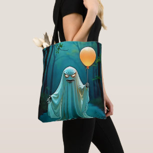 Tote Bag Fantôme éffrayant avec Eerie Balloon