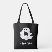 Tote Bag fantôme éffrayant et nom Halloween (Dos)
