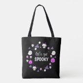Tote Bag Fantôme Éffrayant Monogramme moderne Halloween (Dos)