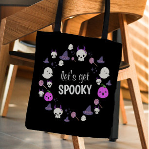 Tote Bag Fantôme Éffrayant Monogramme moderne Halloween