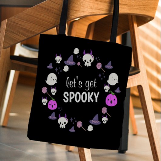 Tote Bag Fantôme Éffrayant Monogramme moderne Halloween