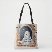Tote Bag Fantôme Halloween Trou ou traiter bonbon (Devant)