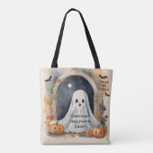 Tote Bag Fantôme Halloween Trou ou traiter bonbon (Dos)