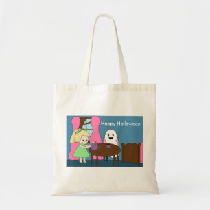 Tote Bag Fantôme Tea Party Cute Personnaliser