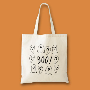 Tote Bag Fantômes d'Halloween des friandises ou un sort