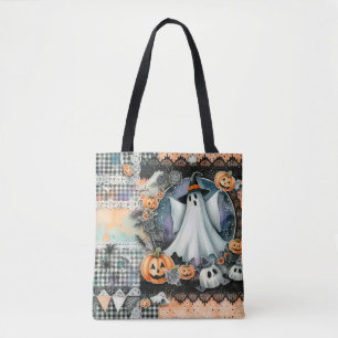 Tote Bag Fantômes et Citrouilles d'Halloween #1