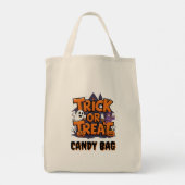 Tote Bag fantômes et citrouilles éffrayants à Halloween (Dos)