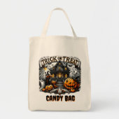 Tote Bag Fantômes et citrouilles la nuit d'Halloween (Devant)