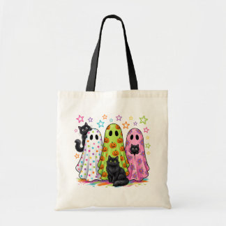 Tote Bag Fantômes mignons et chats noirs