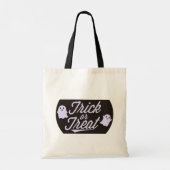 Tote Bag Fantômes noires et blanches adorables - Trick or T (Dos)