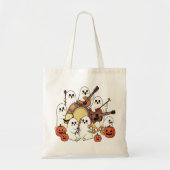 Tote Bag Fantômes sur instruments de musique Fun de fête d' (Devant)