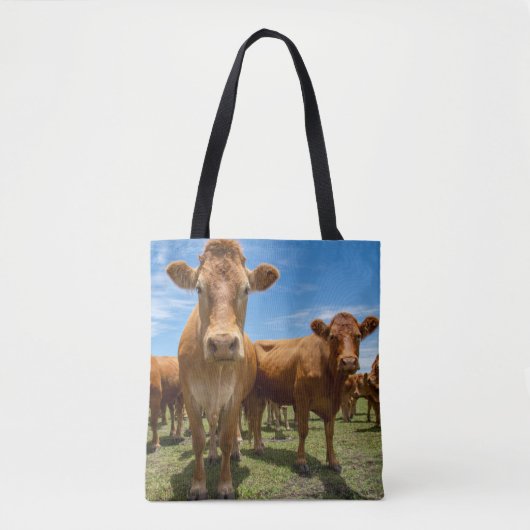 Tote Bag Farms | Brown cow (Devant)