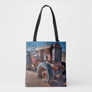 Tote Bag Farms   Rusty Antique Tractor