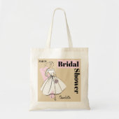 Tote Bag Fashion Bride Neutral Fête des mariées Date Nom (Devant)