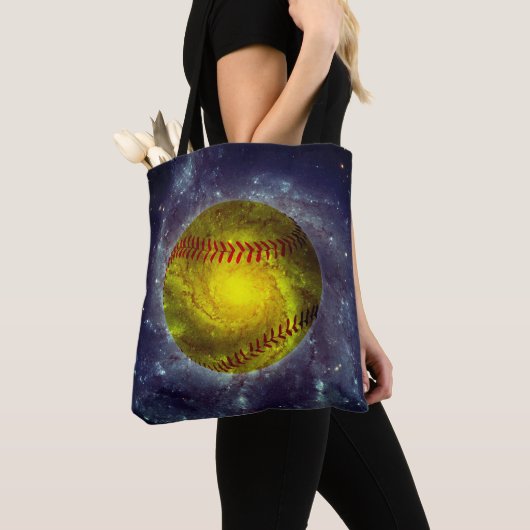 Tote Bag Fastpitch Softball Outerspace Galaxy Sports unique (De près)