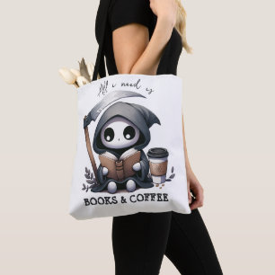 Tote Bag Faucheuse aquarelle amatrice de livres