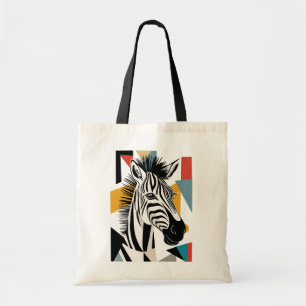 Tote Bag Faune africaine de Zèbre géométrique cool
