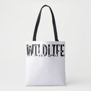 Tote Bag Faune Extérieur Animaux Nature Typographie Forêt