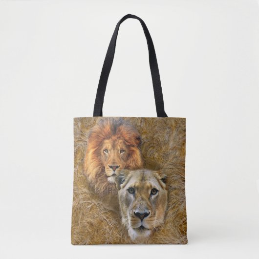 Tote Bag Faune - Lion & Lionne (Devant)