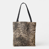 Tote Bag Fausse fourrure marron (Dos)