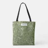 Tote Bag Faux Green Parties scintillant Texture Look Avec N (Dos)