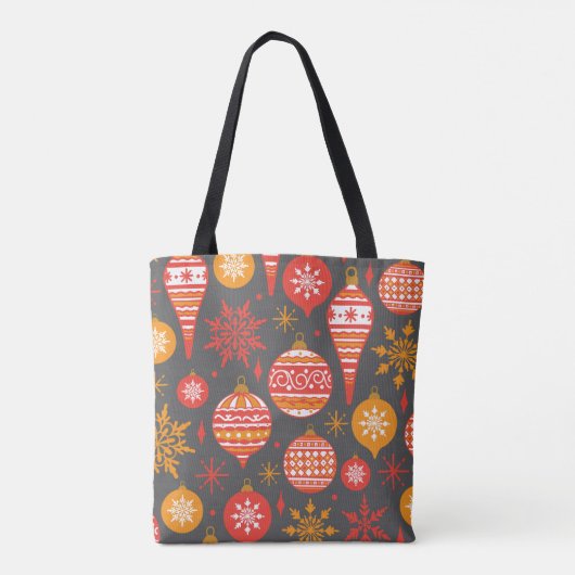 Tote Bag Faux Knit Motif Noël Personnalisé (Dos)