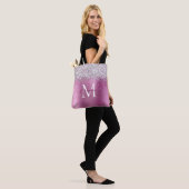 Tote Bag Faux-Parties scintillant argent Glam rose Personna (Sur le modèle)