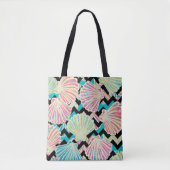 Tote Bag Faux Parties scintillant Coquillages Chevron (Devant)