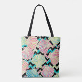Tote Bag Faux Parties scintillant Coquillages Chevron (Dos)