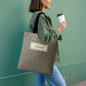 Tote Bag Faux Sweater Knit Custom Name & Quote