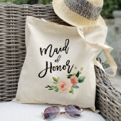 Tote Bag Faveur de mariage demoiselle d'honneur floral rose