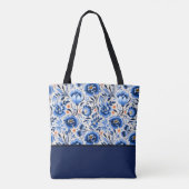 Tote Bag Faveur élégante et moderne de fleurs sauvages pers (Dos)