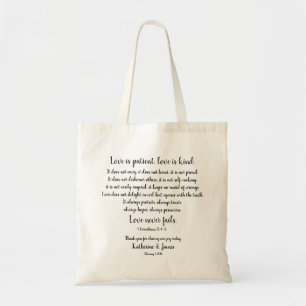 Tote Bag Faveur/Merci de mariage ; Corinthiens,
