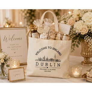 Tote Bag Faveurs de mariage de destination à Dublin en Irla