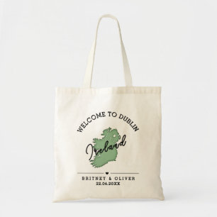 Tote Bag Faveurs de mariage de destination à Dublin en Irla