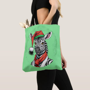 Tote Bag Favoris de Noël animal amusant - Zebra 1