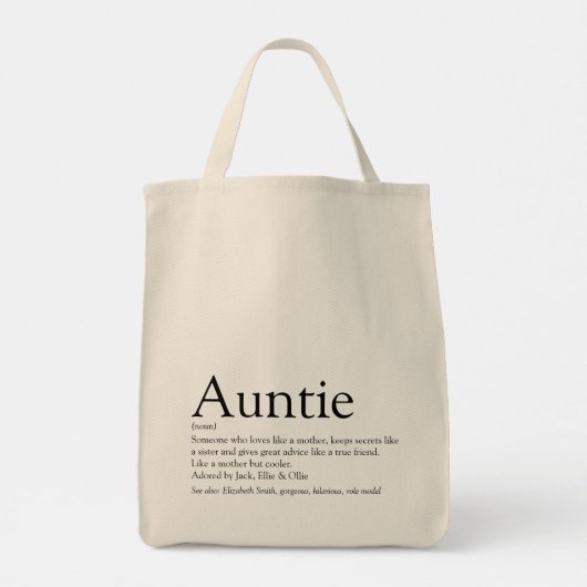 Tote Bag Favourite Aunt Auntie Definition (Dos)