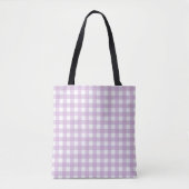 Tote Bag Faye En vichy violet (Devant)