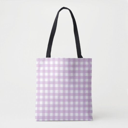 Tote Bag Faye En vichy violet (Devant)