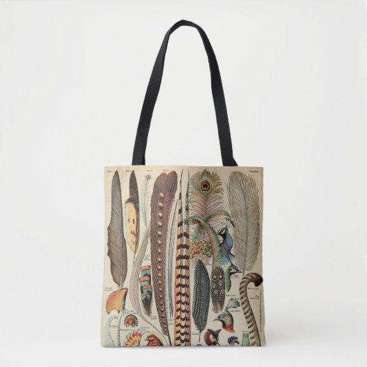Tote Bag Feather Bird Wildlife Plumes d'antiquités (Devant)