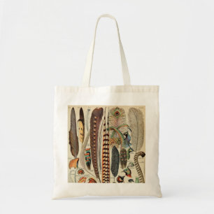 Tote Bag Feather Bird Wildlife Plumes d'antiquités