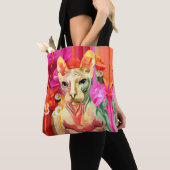 Tote Bag Fée de fleur de chat de Sphynx (De près)