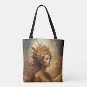 Tote Bag Fée de forêt d'automne - Illustration de l'automne (Dos)