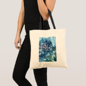 Tote Bag Fée de givre vue d'un hiver saphir (Devant (produit))