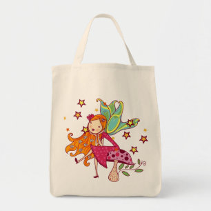 Tote Bag Fée de jardin sur Champignons