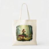 Tote Bag Fée de jour enchantée lisant un livre (Devant)