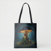 Tote Bag Fée de Nuit Enchantée Lisant un Livre (Devant)