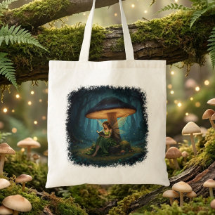 Tote Bag Fée de Nuit Enchantée Lisant un Livre