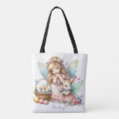 Tote Bag Fée de printemps de Pâques à l'aquarelle (Dos)