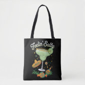 Tote Bag Feelin' Salty Margarita Funny Cinco De Mayo (Devant)